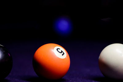 Close-up of balls on table