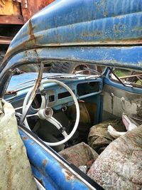 Old boat in abandoned building