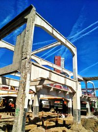 View of built structure against blue sky