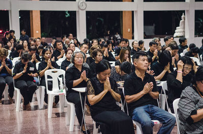 Group of people in shopping mall