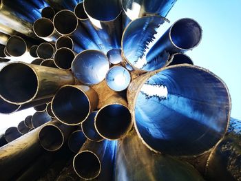 Low angle view of pipes