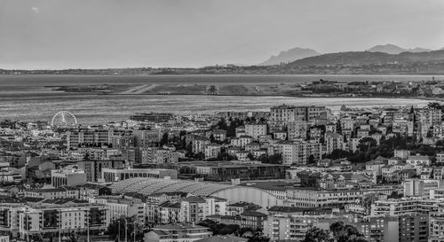 Nice - france and view of the airport in the sea