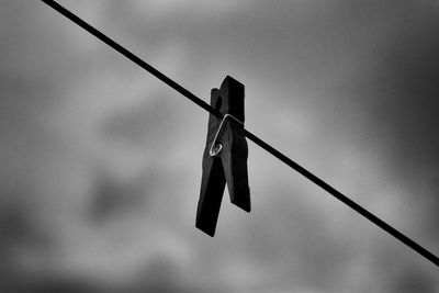 Close-up of clothes drying on clothesline