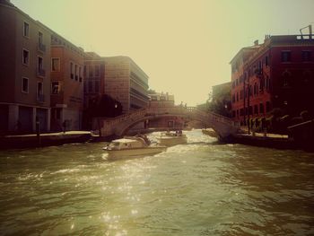 Reflection of buildings in water
