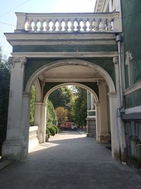 Archway of historical building