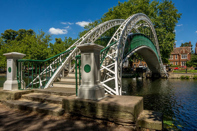 Bridge over river against sky