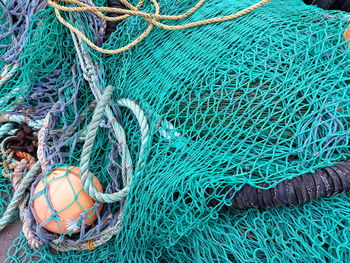 Full frame shot of fishing net