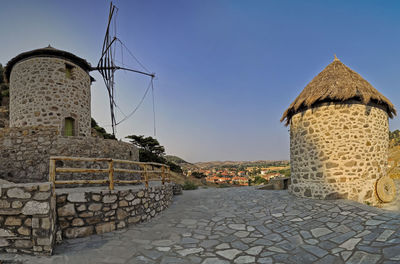 View of historical building against clear sky