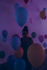 Low angle view of balloons