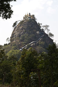 Low angle view of mountain against sky