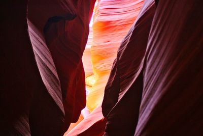 Low angle view of rock formation