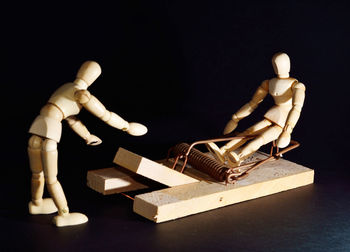 Stack of a statue in the dark