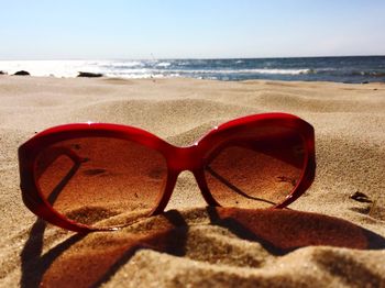 Scenic view of sandy beach