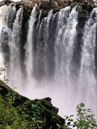 Scenic view of waterfall