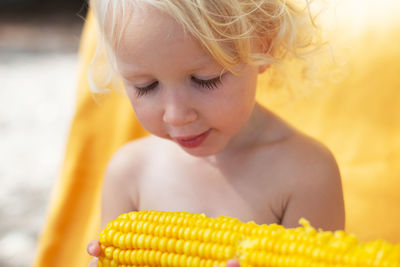 Close-up portrait of a boy