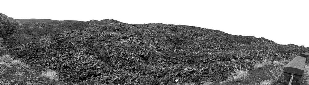 Low angle view of mountain against clear sky