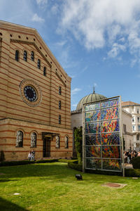 Low angle view of building against sky