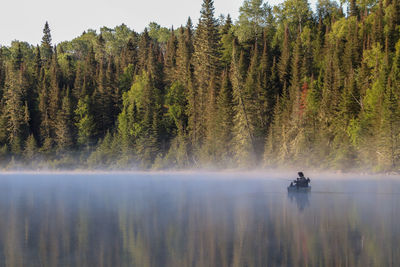 People in lake