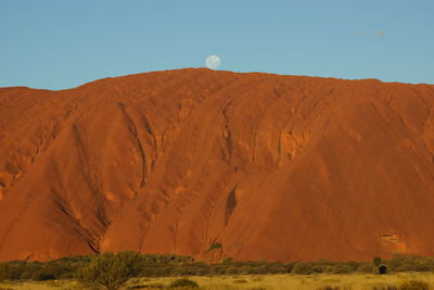 Scenic view of desert against sky