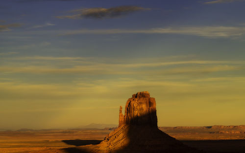 Rock formations at sunset