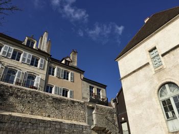 Low angle view of old building against sky