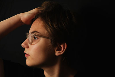 Close-up portrait of woman