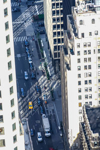 High angle view of city street