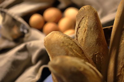 Close-up of bread in store