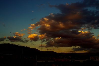 Scenic view of dramatic sky at night