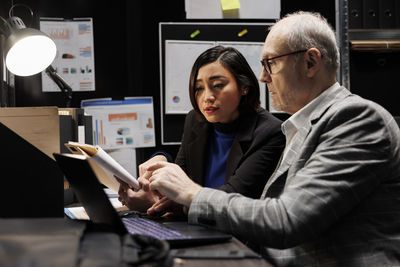 Business colleagues working at office