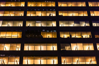 Full frame shot of building at night