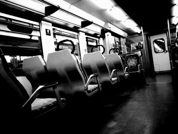 Empty seats in train