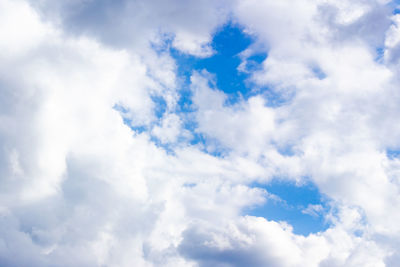 Low angle view of clouds in sky