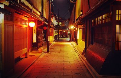 Illuminated city at night