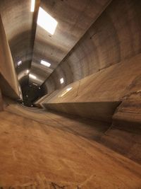 Interior of illuminated tunnel