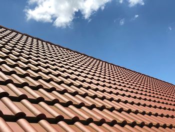 Low angle view of roof of building against sky