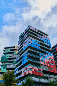 Wide angle with colorful buildings