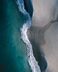 High angle view of sea shore