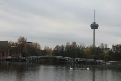 Bridge over river in city