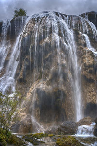 Scenic view of waterfall