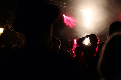 People enjoying at concert