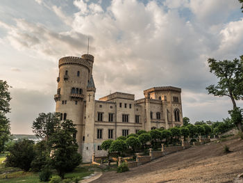 View of building against cloudy sky