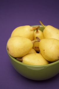 Close-up of fruits in plate