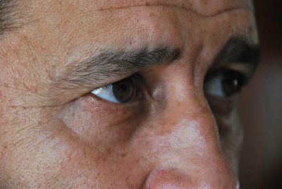 Close-up portrait of man eye