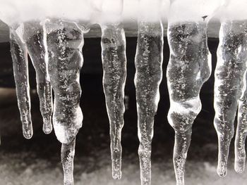 Close-up of ice crystals