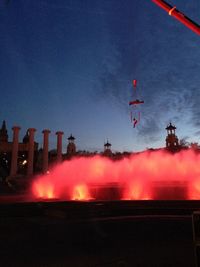 Close-up of illuminated red light