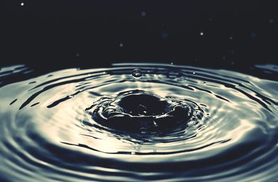 Close-up of water splashing in water