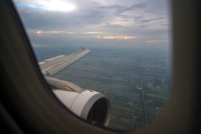 View of airplane window