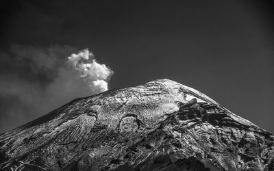 Low angle view of mountain against sky