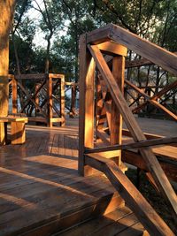 Wooden structure against sky